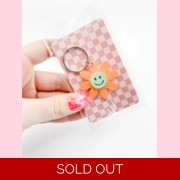 Orange Smiley Keychain
