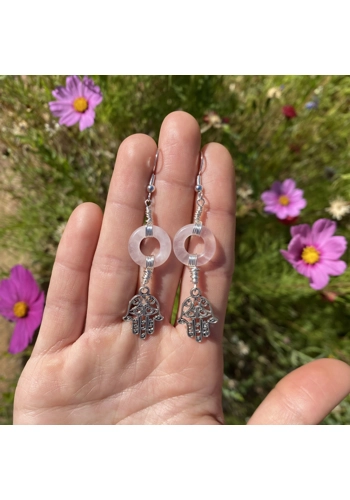 rose quartz hamsa