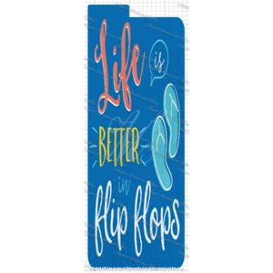 Blue flip flops bookmark