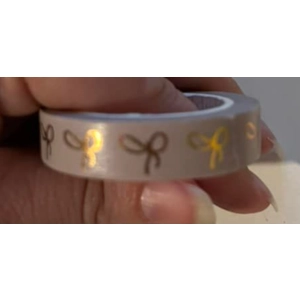 OPENED/SAMPLED - Simply Gilded 10mm bows washi rolls