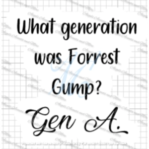 Forrest Gump joke decal