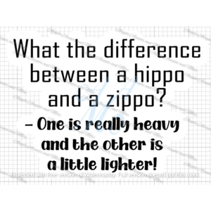 Hippo/Zippo joke decal