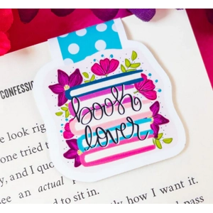 Floral Book Lover magnetic bookmark - Emily Cromwell