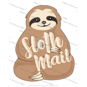 Sloth mail stickers