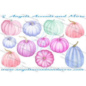 Watercolor pumpkins