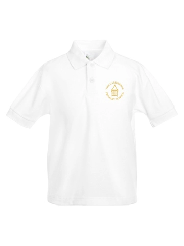 White Golf Shirt with Logo (07-08yr)