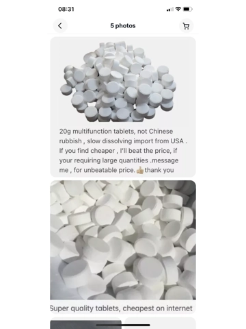 25 packet ,tablets ,20g multifunctional chlorine 25 packet ,tablets ,20g multifunctional chlorine