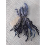 Dark night (Blue, silver, brown) wavy wool locks, Devon and Cornwall Longwool 10g