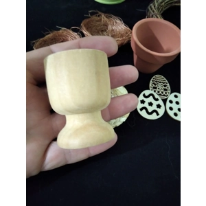 Small wood egg cup