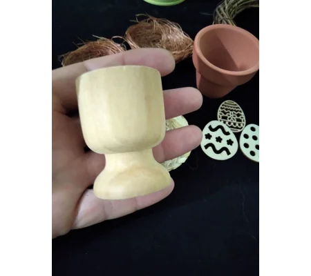 Small wood egg cup