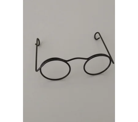 Miniature wire glasses, black 3cm