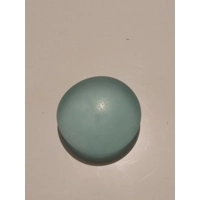 Miniature frosted blue glass nugget