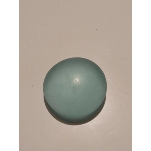 Miniature frosted blue glass nugget