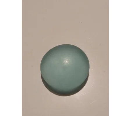 Miniature frosted blue glass nugget