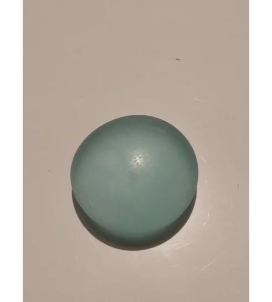 Miniature frosted blue glass nugget