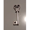 miniature metal heart key