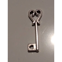miniature metal heart key