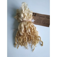 Gold / Golden Toffee mini curly wool locks 3-6