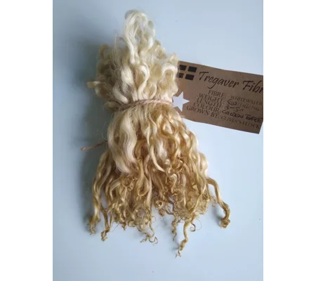 Gold / Golden Toffee mini curly wool locks 3-6" 10g