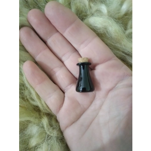 miniature glass flask with cork, various colours