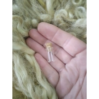 miniature glass wish bottle with cork
