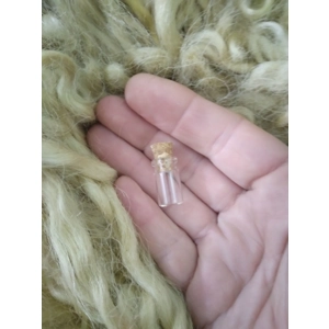 miniature glass wish bottle with cork