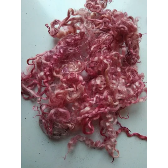 4 colour curly wool box for felting, fibre arts and doll hair