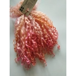 orange pink and peach curly wool locks, 28g, 14g or 7g