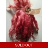 red and pink wavy wool locks, 6-9