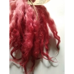 red and pink wavy wool locks, 6-9" texel x DevonCornwall longwool, 28g red and pink wavy wool locks, 6-9" texel x DevonCornwall longwool, 28g