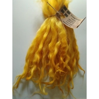 Yellow wavy wool locks, 6-10