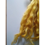 Yellow wavy wool locks, 6-10" texel x DevonCornwall longwool, 28g