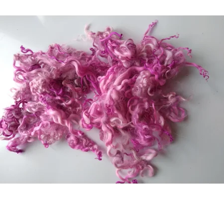 Lipstick pink mix curly wool, 10g