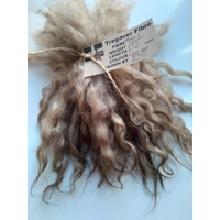 Light Ash Brown wavy wool locks,