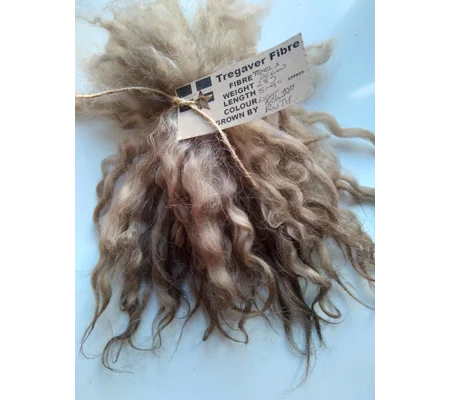 Light Ash Brown wavy wool locks,