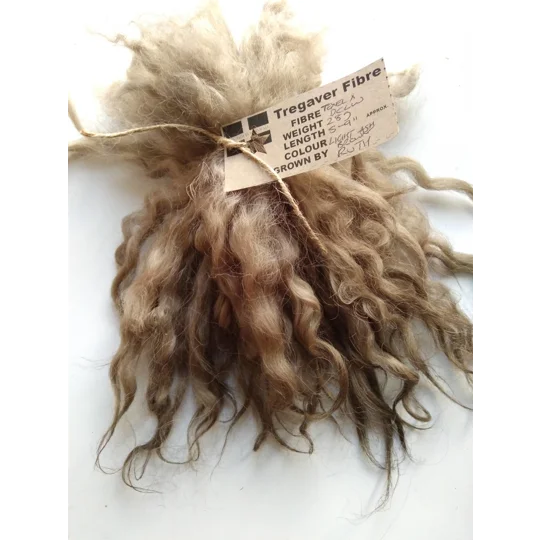 Light Ash Brown wavy wool locks,