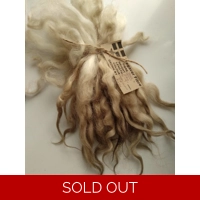 Cappuccino dip wavy wool locks,