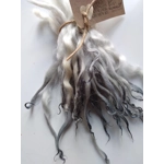 Silvery blue curly wool locks, 10g