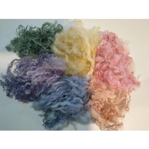 6 Easter colour curly wool box