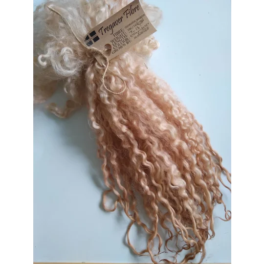 Strawberry blonde curly wool locks, 28g 14g or 7g Masham/teeswater