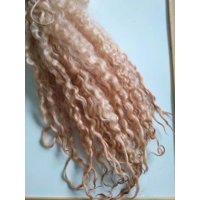 Strawberry blonde curly wool locks, 28g 14g or 7g Masham/teeswater