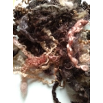 black and brown curly wool and wool locks, 10g, 6 breed mix
