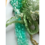 green curly wool and wool locks, 10g, 6 breed mix