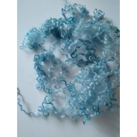 Pastel Blue - mixed blues curly wool and locks, 10g