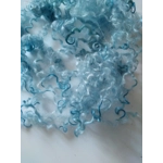 Pastel Blue - mixed blues curly wool and locks, 10g