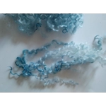 Pastel Blue - mixed blues curly wool and locks, 10g