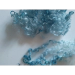 Pastel Blue - mixed blues curly wool and locks, 10g