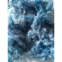 Summer Skies - mixed blues curly wool and locks, 10g