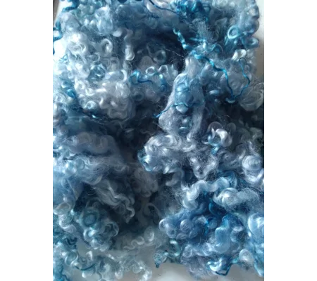Summer Skies - mixed blues curly wool and locks, 10g
