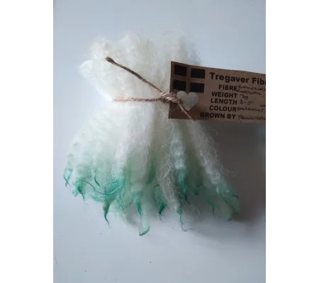 Spearmint Ice dip crimped mini wool locks